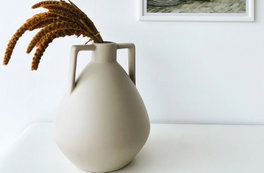 Aberto Design Jarrón de Cerámica Crema CY0127